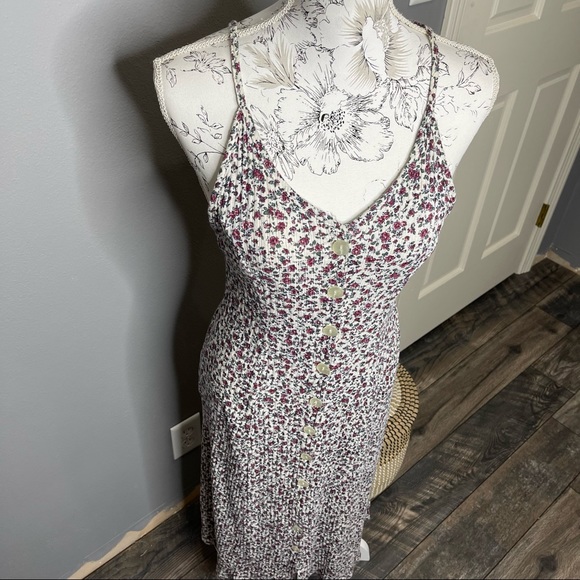 Jackie O! Surf California Women's Vintage 90s Bodycon Floral Dress Y2K Size 7/8 - Picture 2 of 4